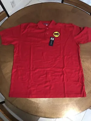 J8- MOE'S Southwest Grill ~ Collared Polo Shirt Ladies' 2XL NWT Red  • $25.27