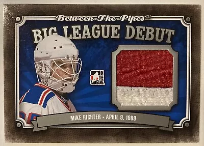 Mike RICHTER 2013-14 ITG Between The Pipes Big League Debut Jersey 2colr Rangers • $24.99