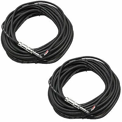 2 SEISMIC AUDIO 50' Raw Wire-1/4  PA/DJ SPEAKER CABLES • $61.99