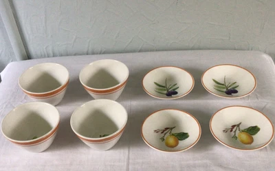 £12.50 • Buy Portmeirion Alfresco Pomona 4 Dip Dishes Plus 4 Matching Small Snack Bowls VGC