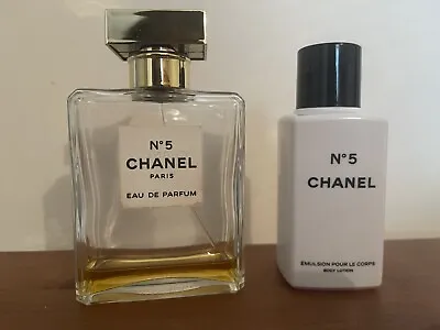 $24.95 • Buy Vintage Chanel No 5 Edp 100ml Bottle About 10ml Left And Body Lotion 100ml   