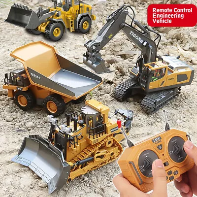 Remote Control RC Excavator Bulldozer Dump Truck Loader Trucks Toy For Kids Boys • $31.06