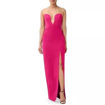 Aidan By Aidan Mattox Womens Pink Strapless Long Evening Dress Gown 12 BHFO 9627 • $35.99