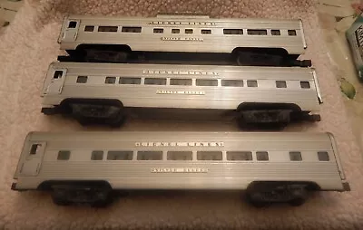 Lot Of 3 Lionel Lines O Gauge Silver Passenger Cars Silver Range Silver Bluff • $37