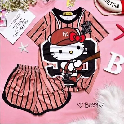 Hello Kitty Kid Pyjamas Summer Sleepwear For Girls From 10kgs - 30kgs • $13.99
