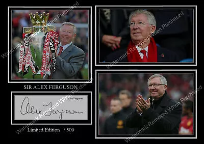 New!! Sir Alex Ferguson Signed Manchester United A4 Memorabilia Photo Print • £8.69