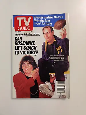 $4.99 • Buy TV GuideJan 13-19, 1990 Can  Roseanne Lift Coach? Beauty & The Beast