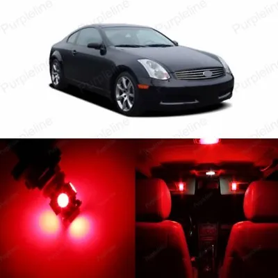 14 X Red LED Interior Light Package For 2003 - 2006 Infiniti G35 + PRY TOOL • $13.99