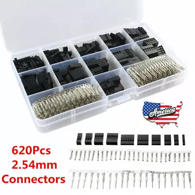 620x Male Dupont Wire Header Connector Crimp Pin Housing Kit Female Jumper Pin • $10.69