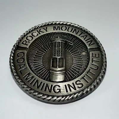 Vintage 1982 Silvertone ROCKY MOUNTAIN COAL MINING INSTITUTE Belt Buckle • $15.67