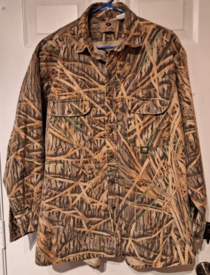 $27.90 • Buy Vintage Mossy Oak Heavyweight Chamois Shirt Mens XL Shadow Grass Camo USA Made