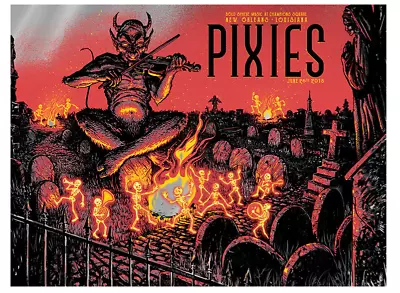 RARE 2018 PIXIES 6/26 New Orleans FOIL Screen Print Concert Poster MUNK ONE X/25 • $199.99