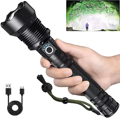 Super Bright Rechargeable Flashlight 990000 Lumens Waterproof With USB Cable • $43.48
