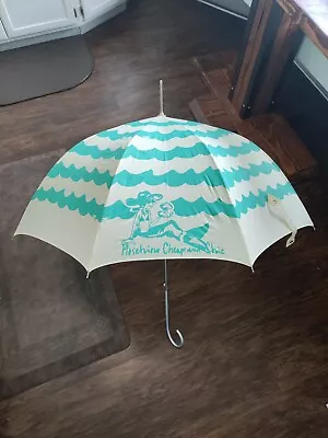 Moschino Umbrella Italian Parasol Mermaid Summer Beach Sunshade Cream And Blue • $97