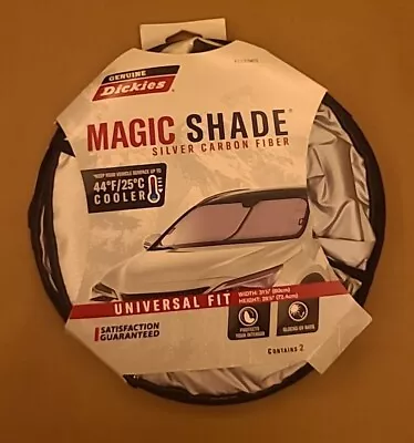 GENUINE DICKIES Silver Carbon Fiber Trim Magic Shade 2 Pieces Universal Fit • $5