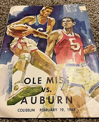 1968 Ole Miss Rebels Auburn Tigers Basketball Program • $19.99