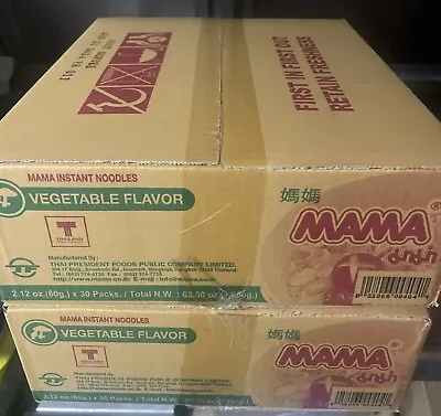 Mama Vegetable Instant Noodles 2.12 Oz  2 Boxes Of 30 Packs. • $34