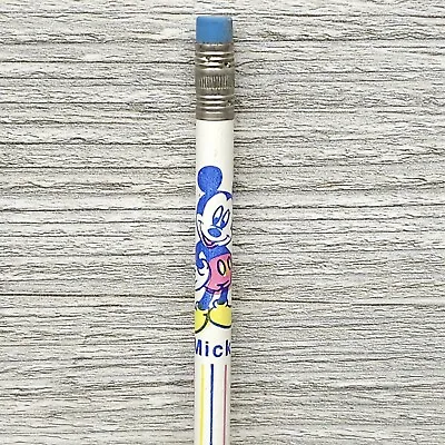 Vintage Disney Mickey Mouse Pencil Blue Eraser Made In USA Vtg • $14.39