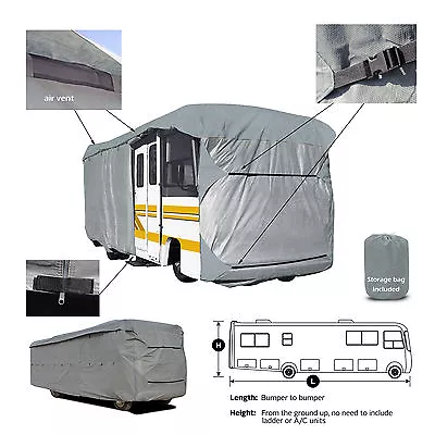 34ft -37 Ft Deluxe 4-Layer Heavy Duty Class A Motorhome RV Camper Storage Cover • $242.95