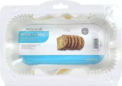 £6.95 • Buy KitchenCraft Non Stick 2lb Loaf Tin Liners, Paper, 20 X 9 Cm, Pack Of 40