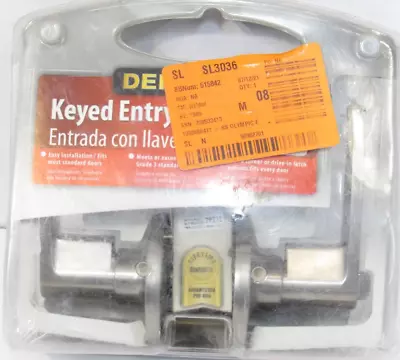 Defiant Olympic Door Knob Lever Keyed Entry Lock Home Security Stainless Steel • $17.99