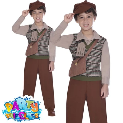 £12.99 • Buy Kids 1940s School Boy Fancy Dress Costume WW2 World Book Day Week Boys Outfit 