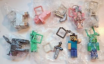 Minecraft Key Chains - Set Of 10 Plastic Key Chains Approx 2-3  - Free Ship NEW • $29.90