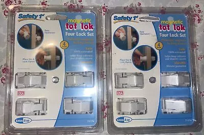 TWO Safety 1st Magnetic Tot Lok Four Lock Set Four Locks (8 Locks Total) - NEW • $24.99