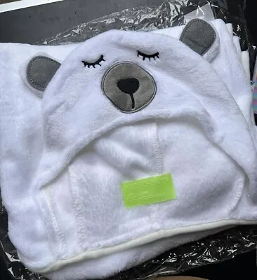 Hooded Towel Childrens Cuddle Robe Teddy Bear 100% Cotton Recyclable • £5.95