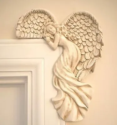£11.99 • Buy Angel Door Frame Ornament Right Hand Guardian Sculpture Home Decor Wall Art 24cm