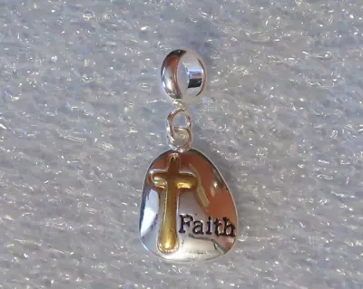 NEW DaVinci Beads & Charms Interchangeable Jewelry - 2 Tone Faith DB29-1 • $8