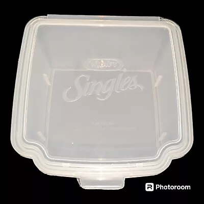 Vintage Kraft Cheese Singles Hinged Plastic Clear Container Storage RARE  • $20