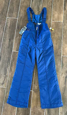 New With Tags-Vintage Women’s Ossi Navy Blue Snow Bib Overall Ski Suit Sz Large • $49.99