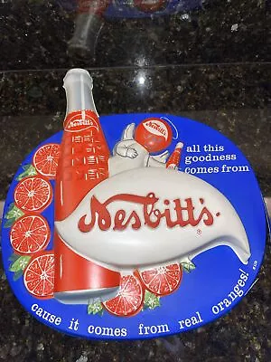 Nesbitt’s All This Goodness Comes From Orange Soda Sign 3-D/Plastic/Vintage • $49.95