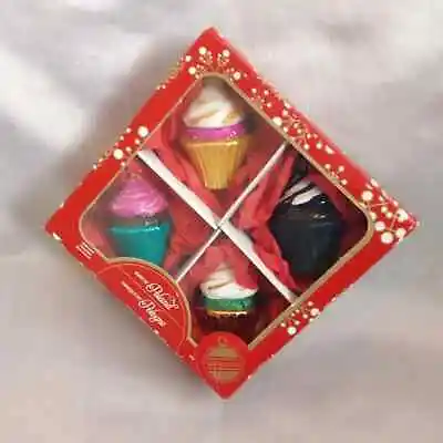 Max Glass Blown Glass Mini Cupcake Ornaments • $20