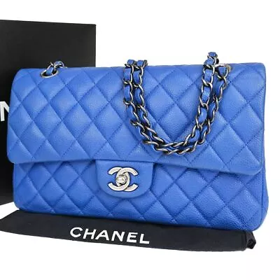 CHANEL CC Matelasse 25 Double Flap Chain Shoulder Bag Cavia Leather BE 990RJ356 • $9356.91