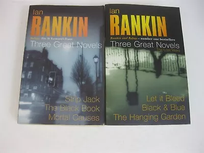 Ian Rankin Lot 6 Inspector John Rebus Mysteries In 2 Omnibus Large Paperbacks • $6.99