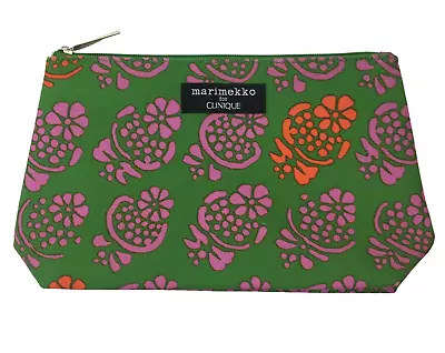 Marimekko For Clinique Cosmetic Bag Travel Pouch Green Floral New Limited • $7.95