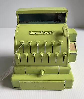 Vintage Green Tom Thumb Metal Toy Cash Register WORKS • $19.95