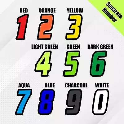 S40 Custom Racing Number Sticker Vinyl Decals 3 Pcs For MX Dirt Bike Motorcycle • $13.53