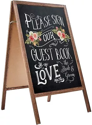 40  X 22  Chalk Board Sign Wood A-Frame Sidewalk Message Boards Cafe Menu Note • $35.99