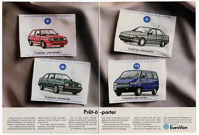 1991 VOLKSWAGEN Vintage Original 2 Page Print AD | Golf Jetta Passat EuroVan CA • $7.39