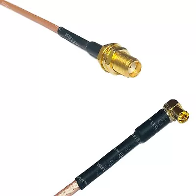 RG316 SMA FEMALE To MMCX FEMALE ANGLE RF Cable Rapid-SHIP LOT • $7.99