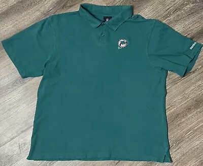 Miami Dolphins Football Polo Collard Shirt NFL Team Logo Men's Size XL • $25.99
