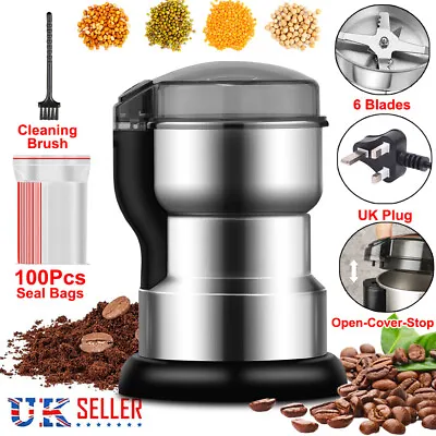 £11.99 • Buy 300W Electric Coffee Grinder Grinding Milling Bean Nut Spice Matte Blade Blender