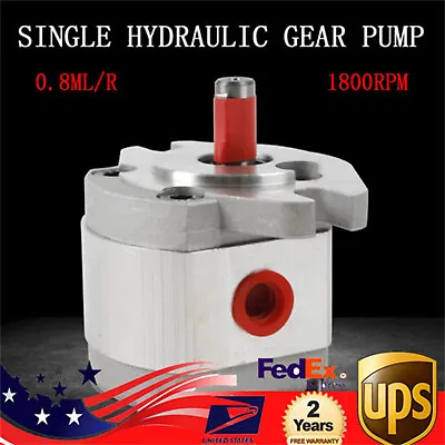 Mini High Pressure Hydraulic Gear Pump SAE Flat Key 0.8ML/R 4300RPM PT3/8  USA • $49