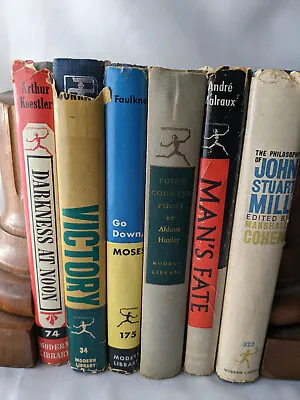 Modern Library Vintage HC DJ Lot Of 6 JS Mill Conrad Faulkner Huxley MARKED UP • $17