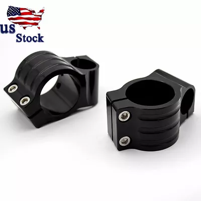 Motorcycle 55MM Replacement Clip On Handle Bars Clamps Mount Bracket CNC • $18.26