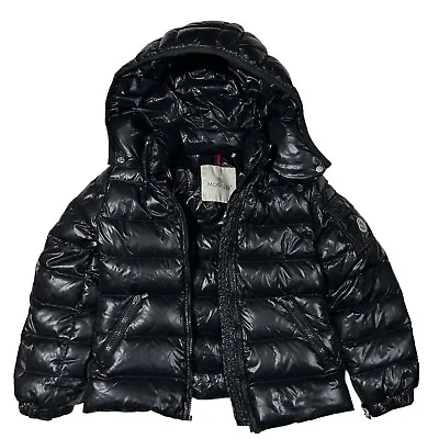 Moncler Kids Bady Giubbotto Full Zip Hooded Jacket Black Size 6 (Flaw) • $60
