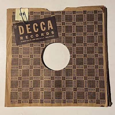 10  78 RPM Record Sleeves - Lot Of 10 Decca Record Sleeves (Bundle #42) • $10